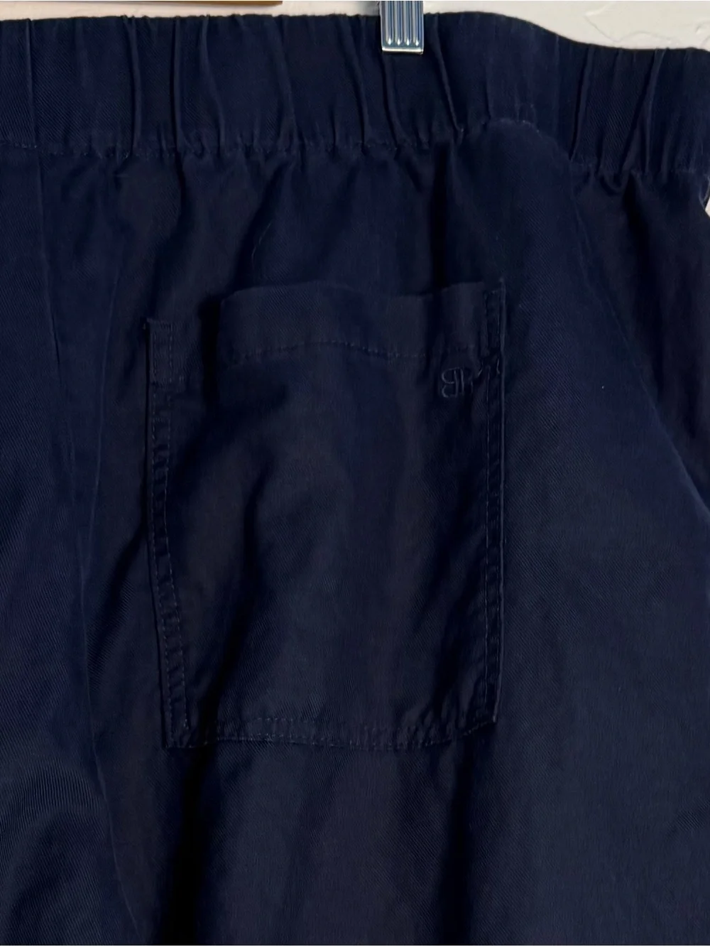 Banana Republic Women's XXL Navy Blue Tencel Linen Chino PullOn Minimalist Pants